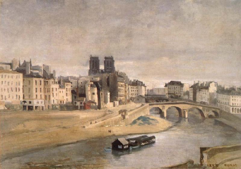 Corot Camille The Seine and the Quai give orfevres Germany oil painting art